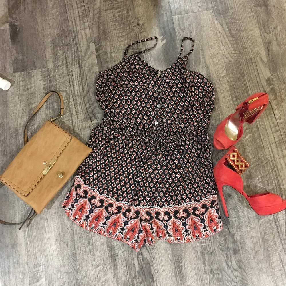 Cute shorts romper